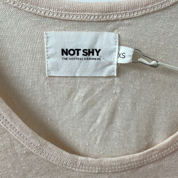 NWT Notshy the hottest cashmere linen maxi dress beach cover, peach cream XS - Picture 7 of 12